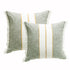 Renee Taylor Darcy Stripe Cushion Twin Pack 50 x 50 Cms Sage